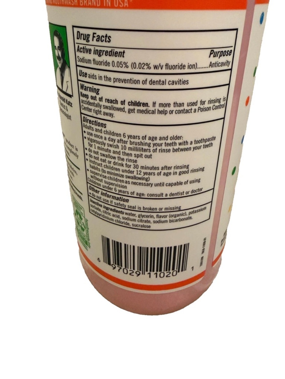 2 of Kids Bubblegum Blast Anticavity Fluoride Oral Rinse - Pink - Picture 4 of 5